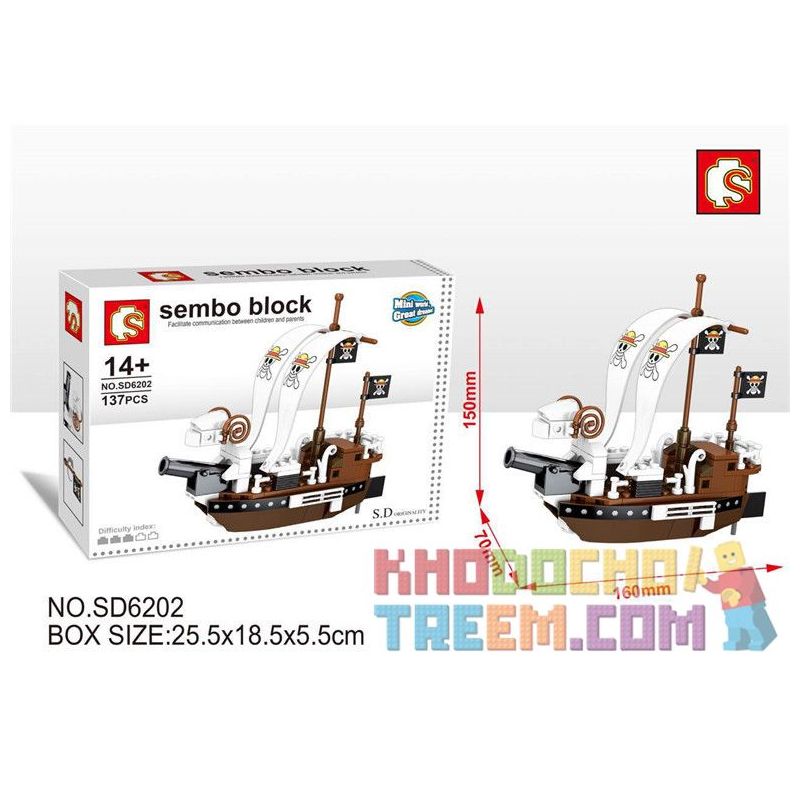 SEMBO SD6202 6202 Xếp hình kiểu Lego Sembo Block One Piece Meri 137 khối SEMBO SD6202 6202 Xếp hình kiểu Lego Sembo Block One Piece Meri 137 khối
