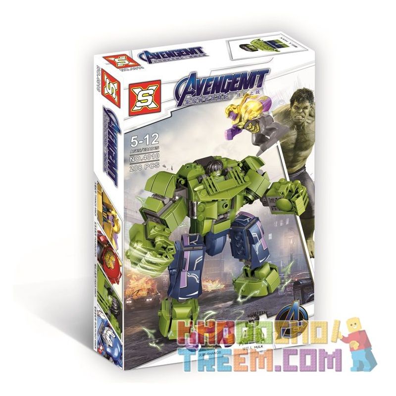 SX 4010 Xếp hình kiểu Lego MARVEL SUPER HEROES Hulk Mecha Vs Thanos Hulk Mecha vs Thanos 288 khối SX 4010 Xếp hình kiểu Lego MARVEL SUPER HEROES Hulk Mecha Vs Thanos Hulk Mecha vs Thanos 288 khối