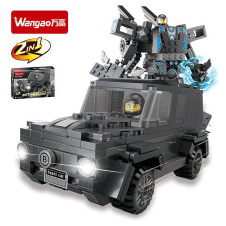 WANGAO 7019 non  MERCEDES G500 bộ đồ chơi xếp lắp ráp ghép mô hình Transformers BATTLEGEAR SPEEDING Robot Đại Chiến Người Máy Biến Hình 271 khối