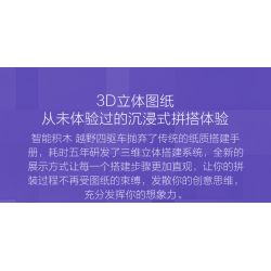 XIAOMI MITU MI ONEBOT YYSQC01IQI 01IQI OBYYC96AIQI 96AIQI non  XE BỐN BÁNH ĐỊA HÌNH bộ đồ chơi xếp lắp ráp ghép mô hình  Kỹ Thuật Công Nghệ Cao Mô Hình Phương Tiện 1500 khối