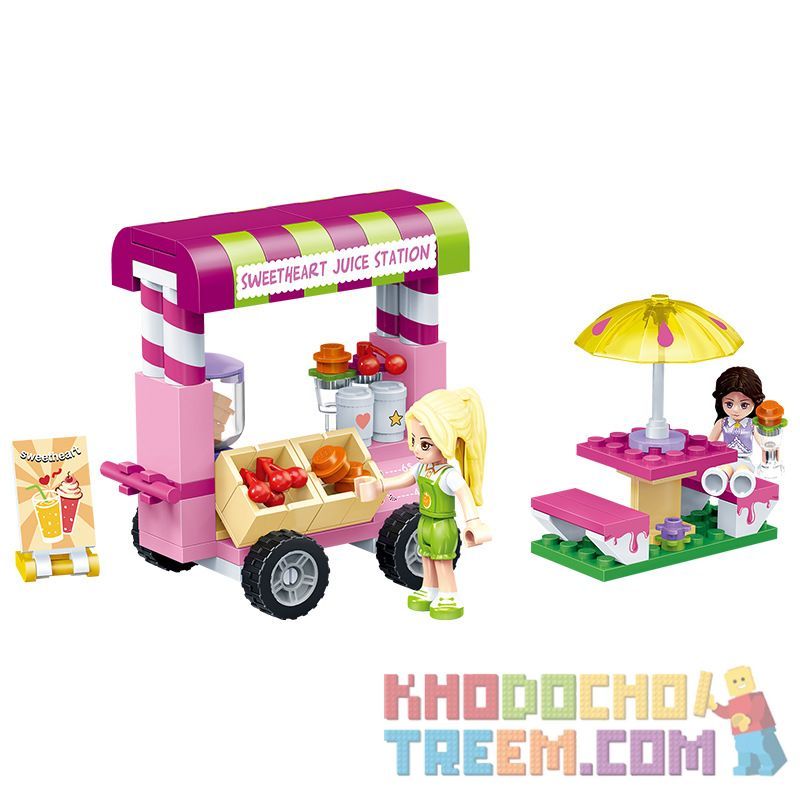 GUDI 9602 Xếp hình kiểu Lego MODERN GIRLS Gina's Sweetheart Juice 120 khối GUDI 9602 Xếp hình kiểu Lego MODERN GIRLS Gina's Sweetheart Juice 120 khối