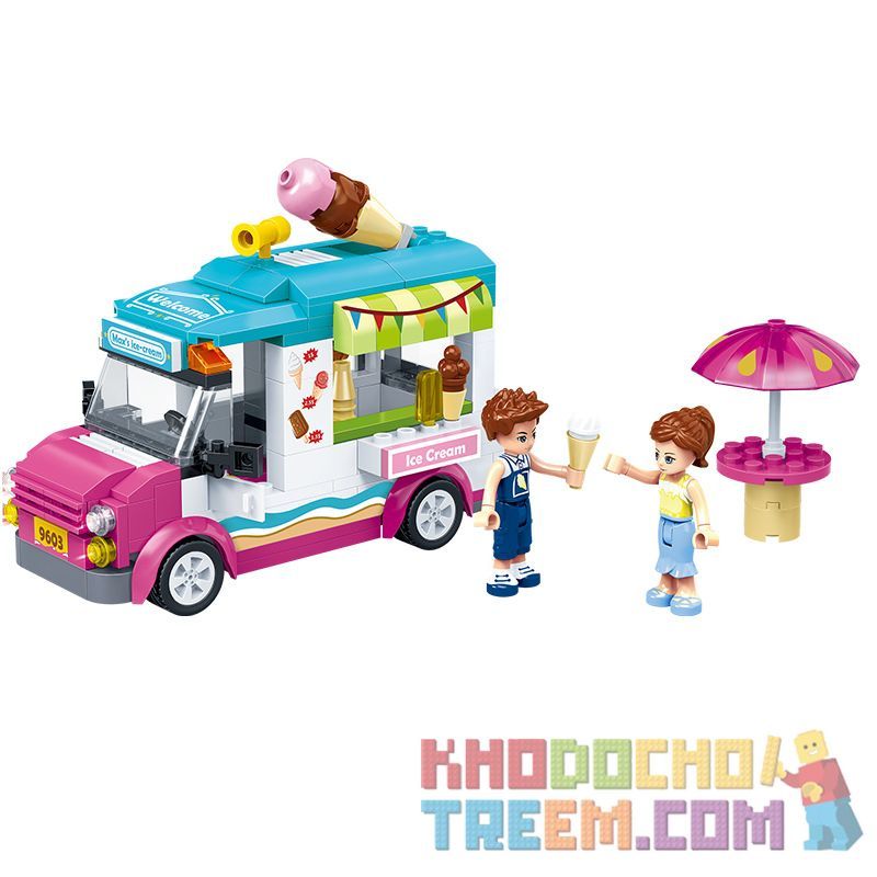 GUDI 9603 Xếp hình kiểu Lego MODERN GIRLS Max's Ice Cream Truck 228 khối GUDI 9603 Xếp hình kiểu Lego MODERN GIRLS Max's Ice Cream Truck 228 khối