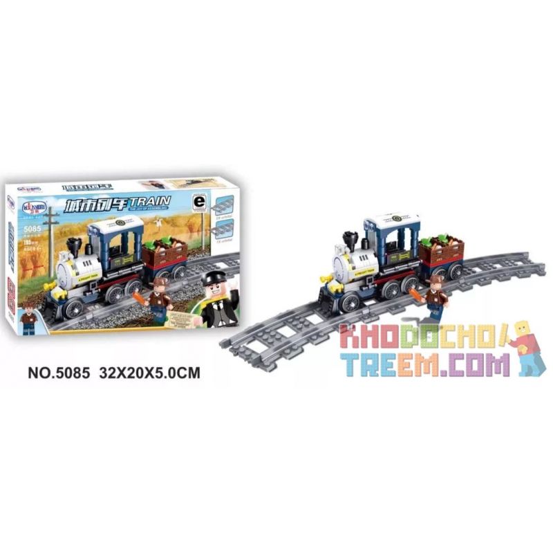Winner 5085 non  CHUYẾN TÀU CHỞ HÀNG bộ đồ chơi xếp lắp ráp ghép mô hình Trains Tàu Hỏa 195 khối