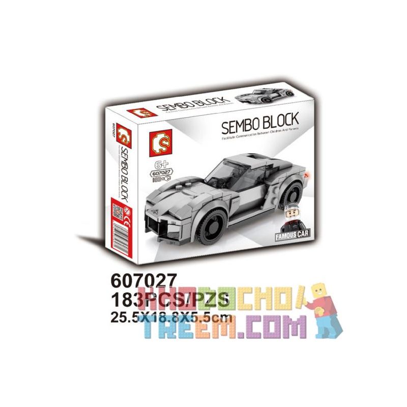 SEMBO 607027 non  REZVANI BEAST ALPHA. bộ đồ chơi xếp lắp ráp ghép mô hình Speed Champions Racing Cars FAMOUS CAR Đua Xe Công Thức 183 khối