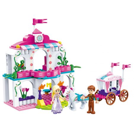 GUDI 9011 non  CÔNG CHÚA ĐI CHƠI bộ đồ chơi xếp lắp ráp ghép mô hình Alice Princess ALICE PRINCESS PICNIC Công Chúa Alice 183 khối