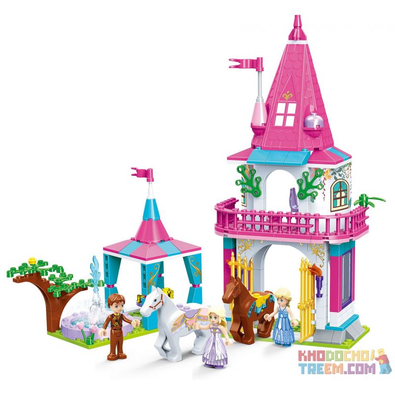 GUDI 9012 non Lego LỚP HUẤN LUYỆN CƯỠI NGỰA bộ đồ chơi xếp lắp ráp ghép mô hình Alice Princess ALICE EQUESTRIAN TRAINING COURSE Công Chúa Alice 274 khối