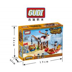 GUDI 9108 non  PHÒNG THỦ BỜ BIỂN bộ đồ chơi xếp lắp ráp ghép mô hình Pirates Of The Caribbean LEGEND OF PIRATES COAST LINE Cướp Biển Vùng Caribe 129 khối