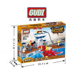 GUDI 9111 non  CỔNG HOÀNG GIA bộ đồ chơi xếp lắp ráp ghép mô hình Pirates Of The Caribbean LEGEND OF PIRATES PORT ROYALE Cướp Biển Vùng Caribe 208 khối
