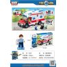 GUDI 9220 non  XE CỨU THƯƠNG bộ đồ chơi xếp lắp ráp ghép mô hình City FIREMAN MEDICAL AMBULANCE Thành Phố 200 khối