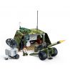GUDI 8032 non  TRẬN ĐỊA PHÁO bộ đồ chơi xếp lắp ráp ghép mô hình Tiger Hunt TIGER HUNT FIELD ARTILLERY POSITIONS Chiến Dịch Săn Cọp 185 khối