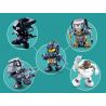 SLUBAN M38-B0761A B0761A 0761A M38B0761A 38-B0761A non  PHIÊN BẢN Q CỦA GODZILLA bộ đồ chơi xếp lắp ráp ghép mô hình Brickheadz QBRICKS Nhân Vật Đầu To 180 khối