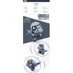 SLUBAN M38-B0761A B0761A 0761A M38B0761A 38-B0761A non  PHIÊN BẢN Q CỦA GODZILLA bộ đồ chơi xếp lắp ráp ghép mô hình Brickheadz QBRICKS Nhân Vật Đầu To 180 khối