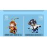 SLUBAN M38-B0761A B0761A 0761A M38B0761A 38-B0761A non  PHIÊN BẢN Q CỦA GODZILLA bộ đồ chơi xếp lắp ráp ghép mô hình Brickheadz QBRICKS Nhân Vật Đầu To 180 khối