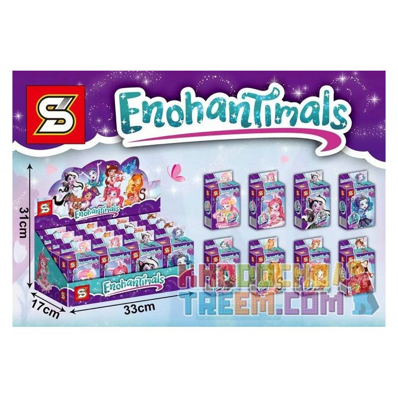 SHENG YUAN SY 6597 6598 6599 6592 6593 6594 6595 6596 non Lego ENCHANTIMALS 8 NHÂN VẬT NHỎ bộ đồ chơi xếp lắp ráp ghép mô hình Friends Các Bạn Gái