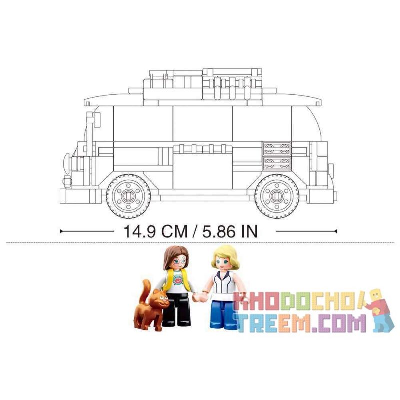 SLUBAN M38-B0707 B0707 0707 M38B0707 38-B0707 non  XE VAN T1 MÀU XANH bộ đồ chơi xếp lắp ráp ghép mô hình Racers MODEL BRICKS Đua Tốc Độ 227 khối