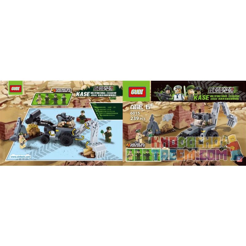 GUDI 600030A 6015 Xếp hình kiểu Lego MILITARY ARMY Armed Assault Series Loạt tấn công có vũ trang 239 khối GUDI 600030A 6015 Xếp hình kiểu Lego MILITARY ARMY Armed Assault Series Loạt tấn công có vũ trang 239 khối