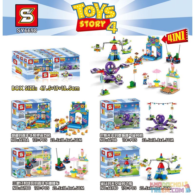 SHENG YUAN SY SY6698D 6698D Xếp hình kiểu Lego TOY STORY Daisy's Sky Spinning Spaceship Tàu vũ trụ quay trên bầu trời của Daisy 170 khối SHENG YUAN SY SY6698D 6698D Xếp hình kiểu Lego TOY STORY Daisy's Sky Spinning Spaceship Tàu vũ trụ quay trên bầu trời của Daisy 170 khối