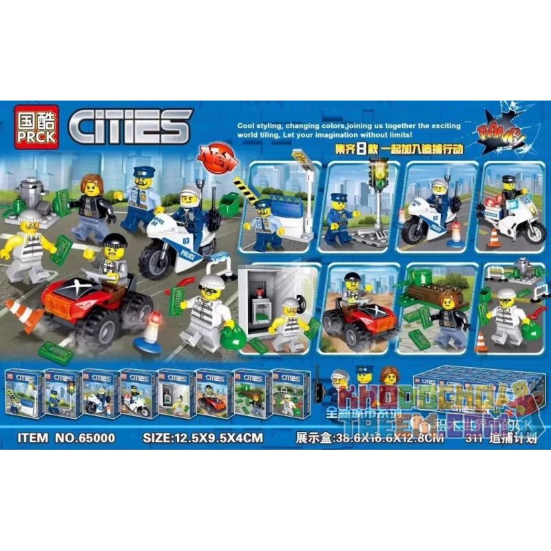 PRCK 65000 non Lego KẾ HOẠCH SĂN BẮN 311 bộ đồ chơi xếp lắp ráp ghép mô hình City CITIES Thành Phố