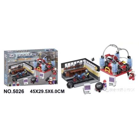 Winner 5026 non  CỬA HÀNG SỬA CHỮA Ô TÔ bộ đồ chơi xếp lắp ráp ghép mô hình Rock City Thành Phố Đá