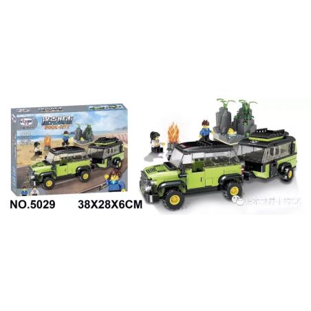Winner 5029 non  XE JEEP. bộ đồ chơi xếp lắp ráp ghép mô hình Rock City Thành Phố Đá