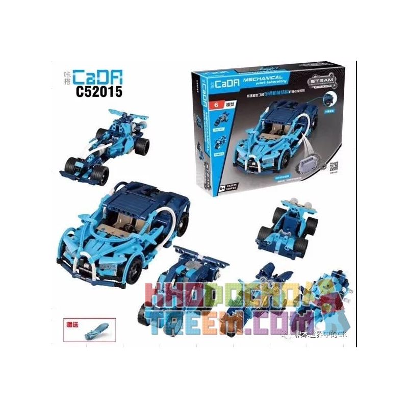 DOUBLEE CADA C52015 52015 non  BỘ ĐỒ BLUE PHANTOM (SÁU TRONG MỘT) KÉO LẠI bộ đồ chơi xếp lắp ráp ghép mô hình  Kỹ Thuật Công Nghệ Cao Mô Hình Phương Tiện 509 khối