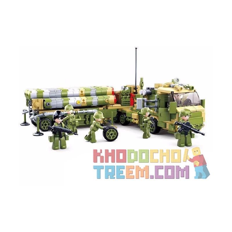 SLUBAN M38 non Lego XE PHÓNG TÊN LỬA S-400 5 TỔ HỢP bộ đồ chơi xếp lắp ráp ghép mô hình Military Army Quân Sự Bộ Đội 713 khối
