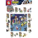 SHENG YUAN SY 1234 non Lego 8 NHÂN VẬT NHỎ bộ đồ chơi xếp lắp ráp ghép mô hình Fornite FORTNITE Bắn Súng 306 khối