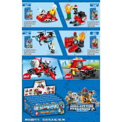 SEMBO 603045 non  8 TỔ HỢP XE CỨU HỎA bộ đồ chơi xếp lắp ráp ghép mô hình Fire Rescure FIRE FRONTLINE 324 khối