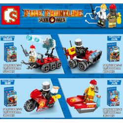 SEMBO 603045 non  8 TỔ HỢP XE CỨU HỎA bộ đồ chơi xếp lắp ráp ghép mô hình Fire Rescure FIRE FRONTLINE 324 khối