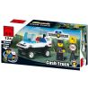 Enlighten 124 Qman 124 non  XE CHỈ HUY KHOANH VÙNG bộ đồ chơi xếp lắp ráp ghép mô hình City CASH TRUCK Thành Phố 60 khối