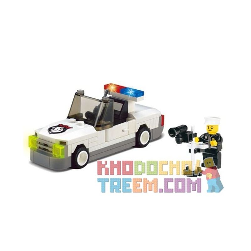 Enlighten 125 Qman 125 non Lego XE CẢNH SÁT TỐC ĐỘ bộ đồ chơi xếp lắp ráp ghép mô hình City POLICE Thành Phố 74 khối