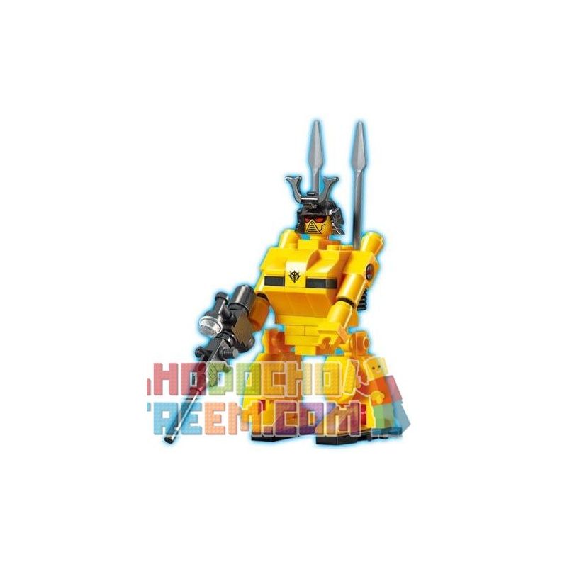 Enlighten 131 Qman 131 non Lego CHIẾN BINH VÀNG bộ đồ chơi xếp lắp ráp ghép mô hình ROBOT 73 khối