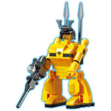 Enlighten 131 Qman 131 non  CHIẾN BINH VÀNG bộ đồ chơi xếp lắp ráp ghép mô hình ROBOT 73 khối