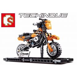 SEMBO 701101 SHENZHEN RAEL ENTERTAINMENT 50009 non  XE MÁY XUYÊN QUỐC GIA KTM bộ đồ chơi xếp lắp ráp ghép mô hình  TECHINQUE MOTORCYCLE Kỹ Thuật Công Nghệ Cao Mô Hình Phương Tiện 209 khối