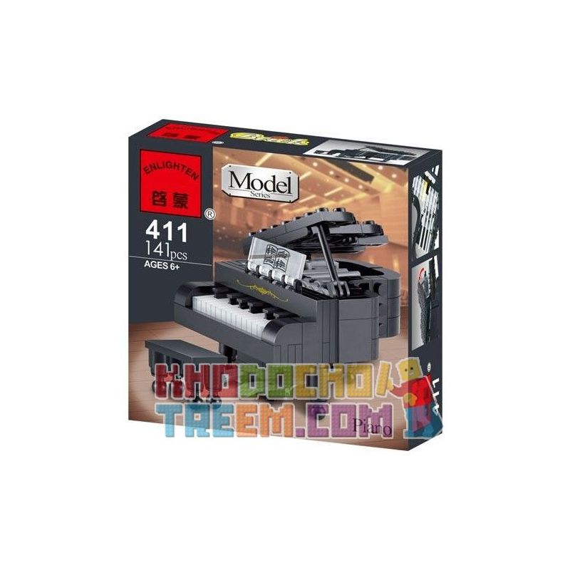 Enlighten 411 Qman 411 non  ĐÀN PIANO bộ đồ chơi xếp lắp ráp ghép mô hình Creator MODEL PIANO Sáng Tạo 141 khối