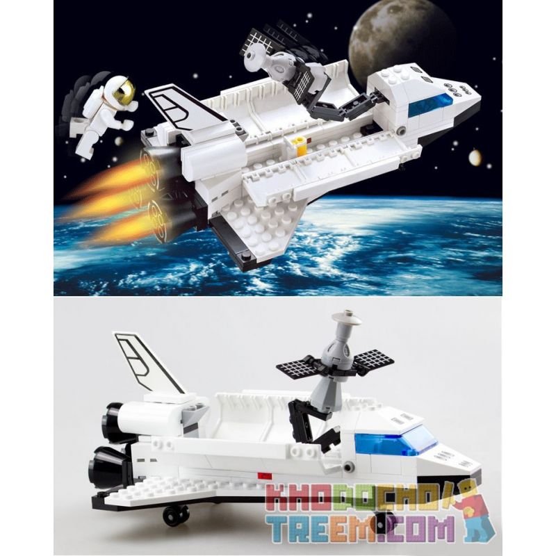 Enlighten 509 Qman 509 non  KHÁM PHÁ TÀU CON THOI bộ đồ chơi xếp lắp ráp ghép mô hình Space SPACE SHUTTLE DISCOVERY Thám Hiểm Không Gian 125 khối