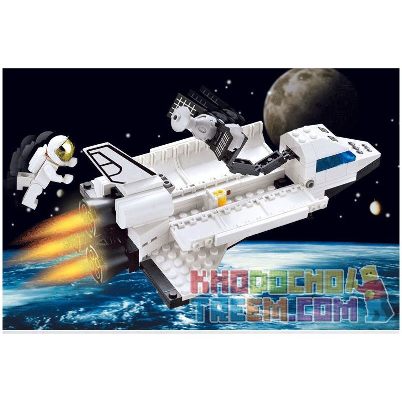 Enlighten 509 Qman 509 non  KHÁM PHÁ TÀU CON THOI bộ đồ chơi xếp lắp ráp ghép mô hình Space SPACE SHUTTLE DISCOVERY Thám Hiểm Không Gian 125 khối