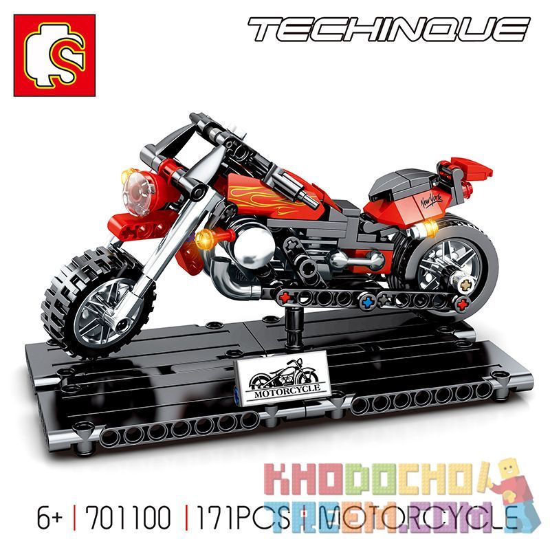 SEMBO 701100 non Lego MÔ HÌNH XE HARLEY bộ đồ chơi xếp lắp ráp ghép mô hình Technic TECHINQUE MOTORCYCLE Kỹ Thuật Công Nghệ Cao Mô Hình Phương Tiện 171 khối