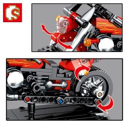 SEMBO 701100 non  MÔ HÌNH XE HARLEY bộ đồ chơi xếp lắp ráp ghép mô hình  TECHINQUE MOTORCYCLE Kỹ Thuật Công Nghệ Cao Mô Hình Phương Tiện 171 khối