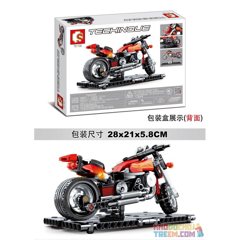 SEMBO 701100 non  MÔ HÌNH XE HARLEY bộ đồ chơi xếp lắp ráp ghép mô hình  TECHINQUE MOTORCYCLE Kỹ Thuật Công Nghệ Cao Mô Hình Phương Tiện 171 khối