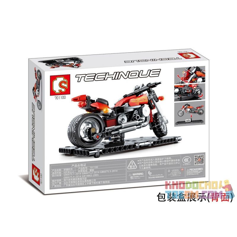 SEMBO 701100 non  MÔ HÌNH XE HARLEY bộ đồ chơi xếp lắp ráp ghép mô hình  TECHINQUE MOTORCYCLE Kỹ Thuật Công Nghệ Cao Mô Hình Phương Tiện 171 khối
