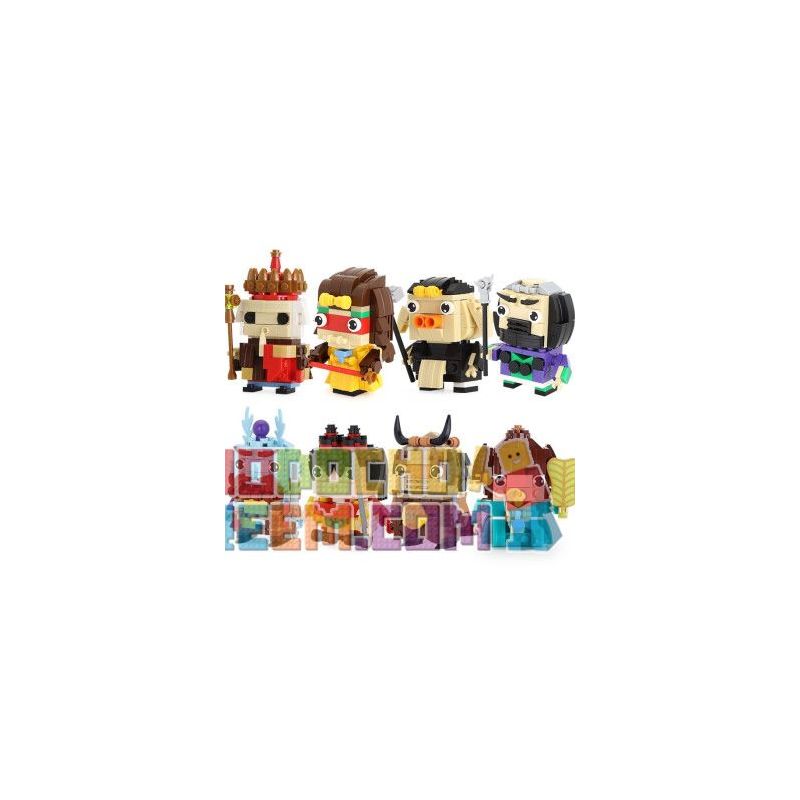 WANGE WG12 non Lego JOURNEY TO THE WEST CHARACTERS CAPSULE 8 TRONG 1 bộ đồ chơi xếp lắp ráp ghép mô hình Movie & Game Phim Và Trò Chơi