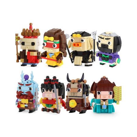 WANGE WG12 non  JOURNEY TO THE WEST CHARACTERS CAPSULE 8 TRONG 1 bộ đồ chơi xếp lắp ráp ghép mô hình Movie & Game Phim Và Trò Chơi