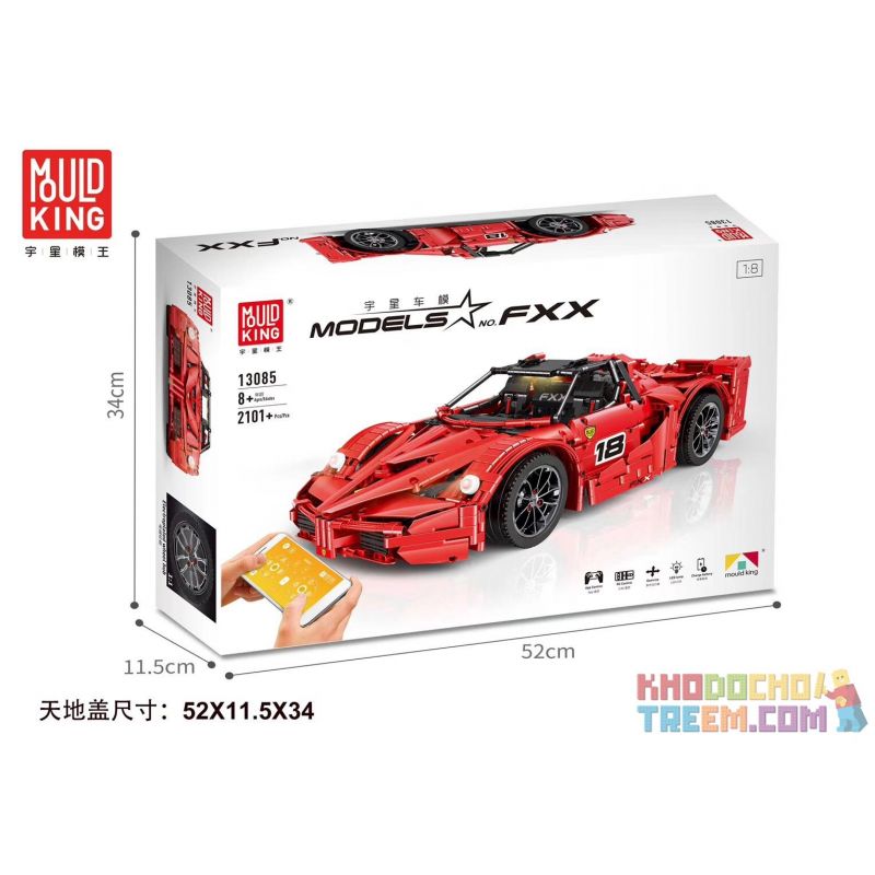 MouldKing 13085 Mould King 13085 REBRICKABLE MOC-5889 5889 MOC5889 MOC-5902 5902 MOC5902 non  FERRARI FXX. bộ đồ chơi xếp lắp ráp ghép mô hình  FERRARI FXX SUPERCHARGED V12 Kỹ Thuật Công Nghệ Cao Mô Hình Phương Tiện 2175 khối