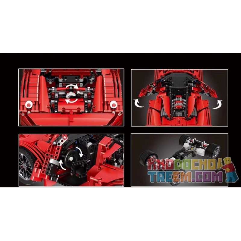 MouldKing 13085 Mould King 13085 REBRICKABLE MOC-5889 5889 MOC5889 MOC-5902 5902 MOC5902 non  FERRARI FXX. bộ đồ chơi xếp lắp ráp ghép mô hình  FERRARI FXX SUPERCHARGED V12 Kỹ Thuật Công Nghệ Cao Mô Hình Phương Tiện 2175 khối