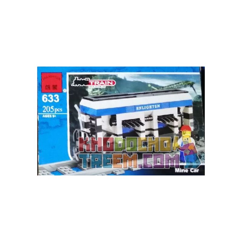 Enlighten 633 Qman 633 non Lego NGĂN KHOÁNG bộ đồ chơi xếp lắp ráp ghép mô hình Trains TRAIN MINE CAR Tàu Hỏa 205 khối