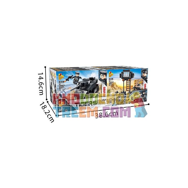 PanlosBrick 630002 Panlos Brick 630002 non  8 CẢNH NHỎ XE BỌC THÉP bộ đồ chơi xếp lắp ráp ghép mô hình Tigers TIGERS SPECIAL OP'S FLYING Đặc Nhiệm Cọp