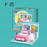 SLUBAN M38 non  PHÒNG KHÁCH 6 KIỂU bộ đồ chơi xếp lắp ráp ghép mô hình Modular Buildings MINI HANDCRAFT Mô Hình Nhà Cửa 660 khối