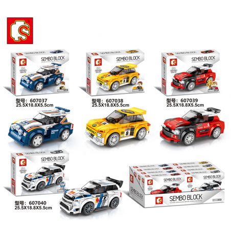 SEMBO 607038 non  XE ĐUA RENAULT R5 MAXI TURBO bộ đồ chơi xếp lắp ráp ghép mô hình Speed Champions Racing Cars FAMOUS CAR RALLY RENAULT R5 MAXI TURBO Đua Xe Công Thức 171 khối