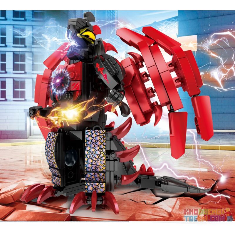 SEMBO 108591 non  QUÁI THÚ DUNG HỢP BERIA MẠNH NHẤT CHIMEI LABELLES bộ đồ chơi xếp lắp ráp ghép mô hình Ultraman ULTRAMAN HEROS Vệ Binh Vũ Trụ Siêu Nhân Điện Quang 386 khối